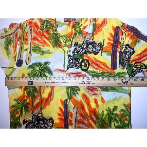 Vintage Thums Up Hawaii Shirt Men’s Small | Rayon Aloha Motorcycle Surfboard - Picture 5 of 7
